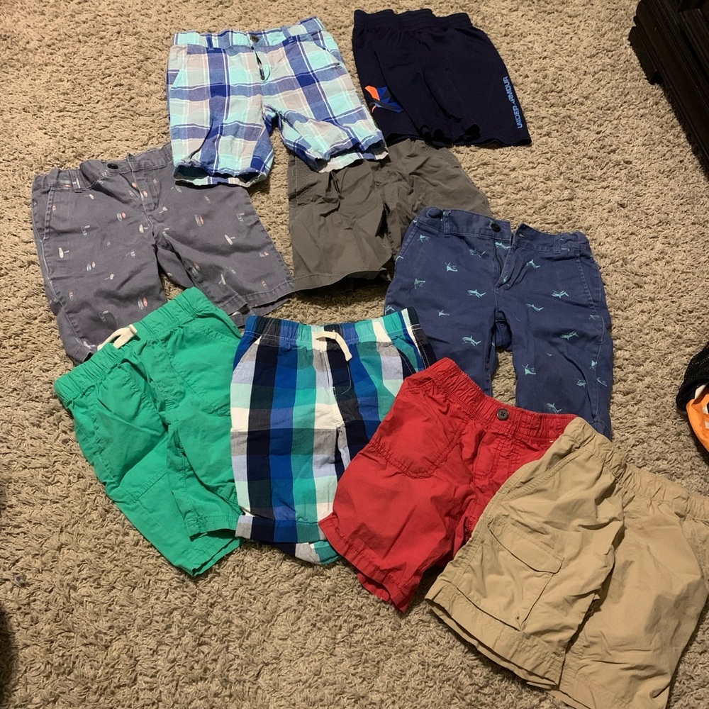 Boys size 7 shorts- 9 pairs